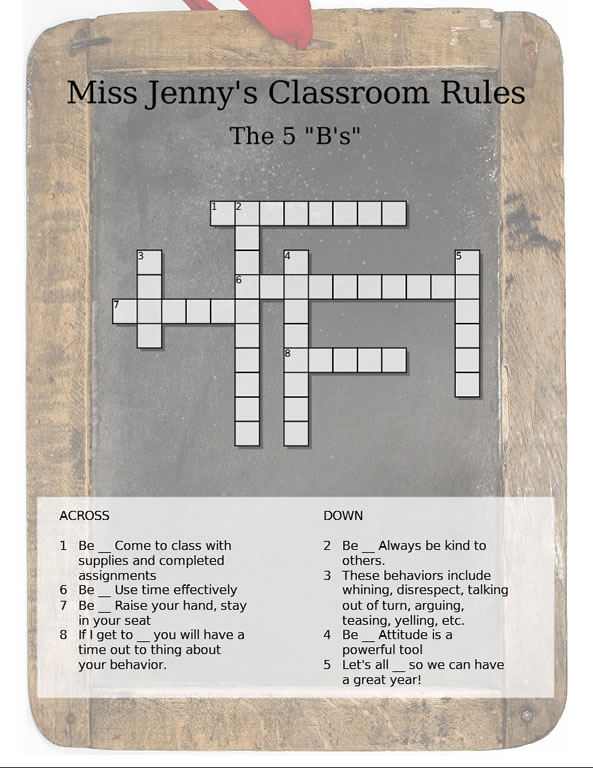 school rules puzzle